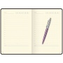 Подарочный набор: Шариковая ручка Parker Jotter Essential, Victoria Violet CT и Ежедневник недатир., серебр. срез, фиолетовый