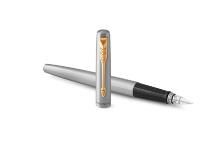 Ручка перьевая Parker Jotter Stainless Steel GT, Mblue
