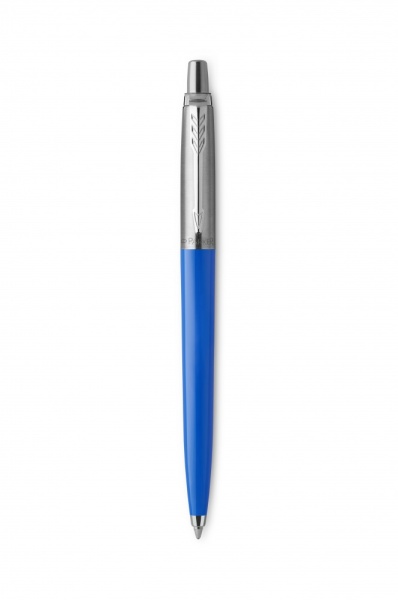 Подарочный набор: Шариковая ручка Parker Jotter ORIGINALS BLUE CT, стержень: Mblue В БЛИСТЕРЕ и блокнот ярко-синего цвета