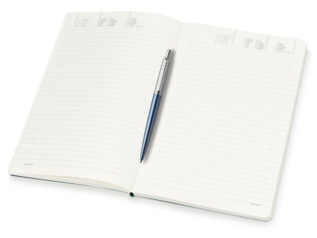 Подарочный набор: Шариковая ручка Parker Jotter Essential, Waterloo Blue CT и Ежедневник недатированный бирюзовый