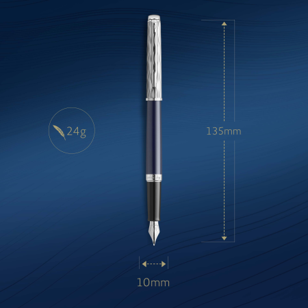 Перьевая ручка Waterman Hemisphere22 SE Deluxe Blue CT, перо: F, цвет: Blue, в подарочной упаковке