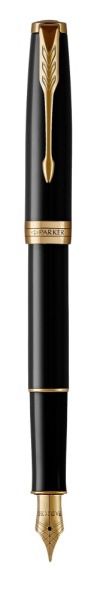 Перьевая ручка Parker Sonnet Black Lacquer GT, перо: F или М , цвет чернил: black, в подарочной упаковке