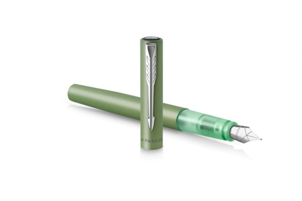 Перьевая ручка Parker Vector XL Green CT, цвет чернил blue, перо: F, в подарочной упаковке.