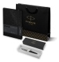 Подарочный набор:  Шариковая ручка Parker Jotter Essential, Satin Black CT и Ежедневник недатированный, черный срез, черный.