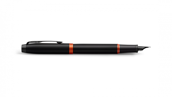 Перьевая ручка Parker IM Vibrant Rings Flame Orange, перо:F/M, цвет чернил: blue, в подарочной упаковке.