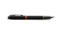 Перьевая ручка Parker IM Vibrant Rings Flame Orange, перо:F/M, цвет чернил: blue, в подарочной упаковке.