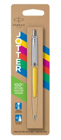 Шариковая ручка Parker Jotter ORIGINALS YELLOW CT, стержень: Mblue ЭКО-УПАКОВКА