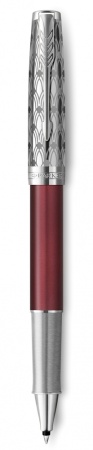 Ручка-роллер Parker Sonnet Premium Refresh RED CT, стержень: F, цвет чернил: black, в подарочной упаковке