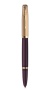 Перьевая ручка Parker 51 DELUXE PLUM GT, перо: F, цвет чернил: black, в подарочной упаковке.