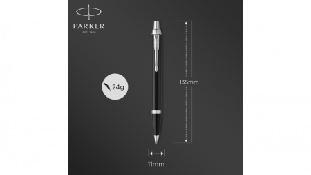Шариковая ручка Parker IM Mat Black CT лак матовый, стержень: M, цвет чернил: blue, в подарочной упаковке.