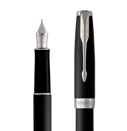 Перьевая ручка Parker Sonnet , Matte Black CT, перо: F, цвет чернил: black, в подарочной упаковке