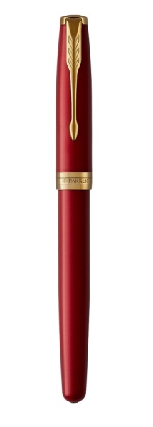 Ручка-роллер Parker Sonnet Red Intense GT, стержень: F, цвет чернил: black, в подарочной упаковке