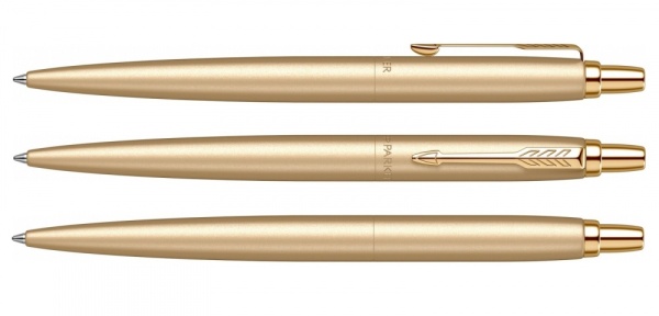 Подарочный набор Parker: Ежедневник красного цвета с золотом и шариковая ручка Parker Jotter XL YellowGold, цвет стержня синий