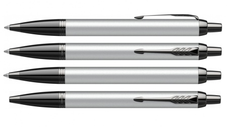 Шариковая ручка Parker IM Achromatic, Grey BT,стержень: M, цвет чернил: blue, в подарочной упаковке.