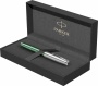 Ручка-роллер Parker Sonnet Essentials Green SB Steel CT, цвет чернил black, перо: F, в подарочной упаковке.