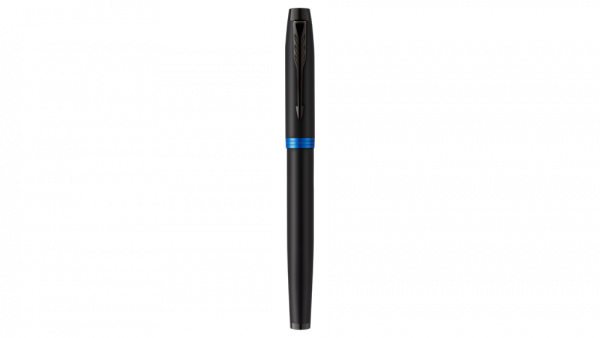 Перьевая ручка Parker IM Vibrant Rings Flame Blue, перо:F/M , цвет чернил: blue, в подарочной упаковке.