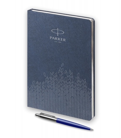 Подарочный набор: Шариковая ручка Parker Jotter K60 и Ежедневник недатированный, синий