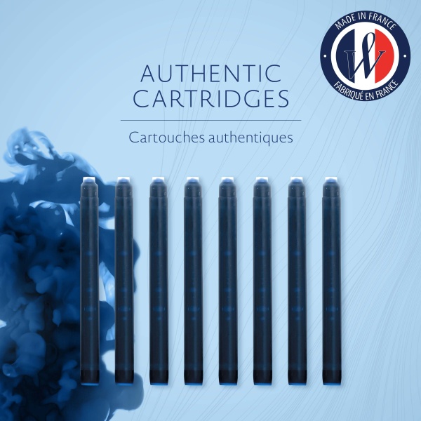 Чернила в картридже З/ч. Waterman Ink cartridge Standard Blue/Black (в упаковке 8 картриджей)