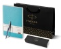 Подарочный набор: Шариковая ручка Parker Jotter Essential, Waterloo Blue CT и Ежедневник недатированный бирюзовый