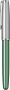 Ручка-роллер Parker Sonnet Essentials Green SB Steel CT, цвет чернил black, перо: F, в подарочной упаковке.