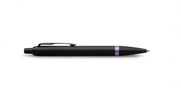 Шариковая ручка Parker IM Vibrant Rings Flame Amethyst Purple, стержень: Mblue, в подарочной упаковке.