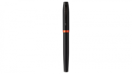 Ручка-роллер Parker IM Vibrant Rings Flame Orange, стержень:Fblk, в подарочной упаковке.