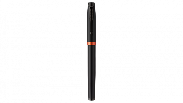 Ручка-роллер Parker IM Vibrant Rings Flame Orange, стержень:Fblk, в подарочной упаковке.