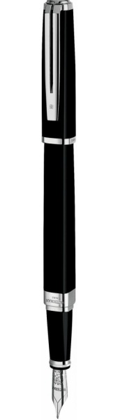 Перьевая ручка Waterman Exception, цвет: Slim Black ST, перо: F/M