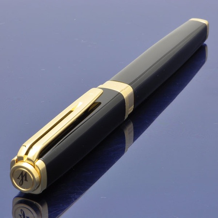 Перьевая ручка Waterman Exception, цвет: Slim Black GT, перо: F/M