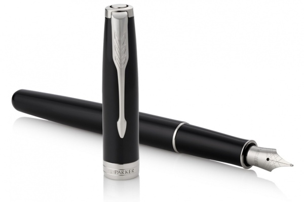 Перьевая ручка Parker Sonnet F539, цвет: LaqBlack СT, перо: F, цвет чернил: black, в подарочной упаковке