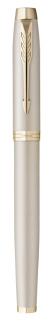 Перьевая ручка Parker IM Professionals Monochrome Champagne, перо: F, цвет чернил: Blue, в подарочной упаковке.