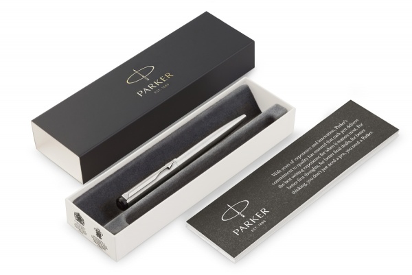 Шариковая ручка Parker Vector К03 Steel CT, цвет чернил: blue, стержень: M, в подарочной упаковке