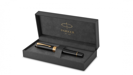 Перьевая ручка Parker Duofold Classic Centennial, Black GT, перо: F