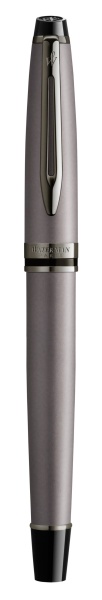 Перьевая ручка WatermanExpert Silver F BLK в подарочной упаковке