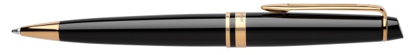 Шариковая ручка Waterman Expert, цвет: Black Laque GT, стержень: Mblue