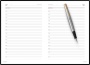Подарочный набор: Ручка перьевая Parker Jotter Stainless Steel GT и Ежедневник черный недатированный