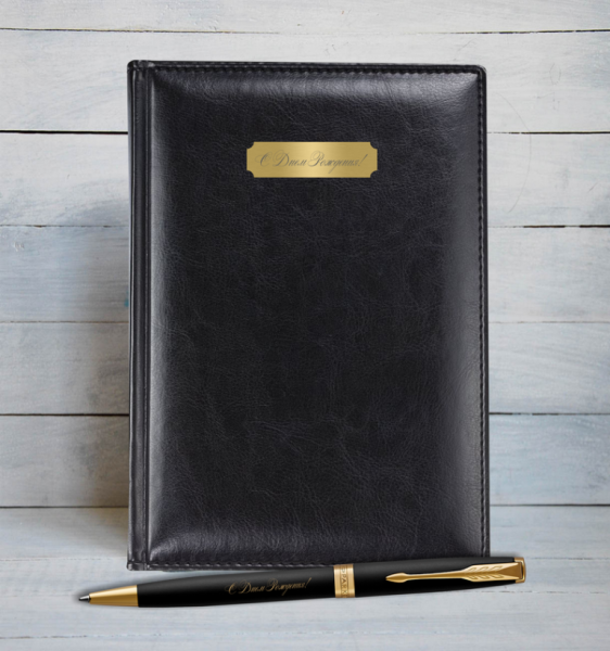 Подарочный набор: Ежедневник и Шариковая ручка Parker Sonnet Black GT
