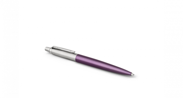 Шариковая ручка Parker "Jotter Victoria Violet Chrome CT", стержень:M, цвет чернил: blue в подарочной блистерной упаковке