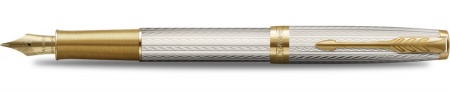 Перьевая ручка Parker Sonnet Silver Mistral GT, перо: F, цвет чернил: black, в подарочной упаковке