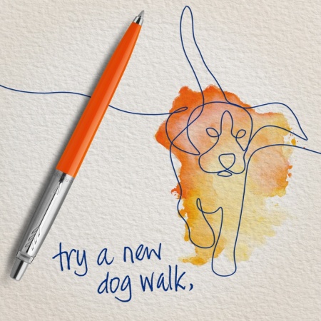 Шариковая ручка Parker Jotter Originals Orange Chrome CT, стержень: Mblue в подарочной упаковке