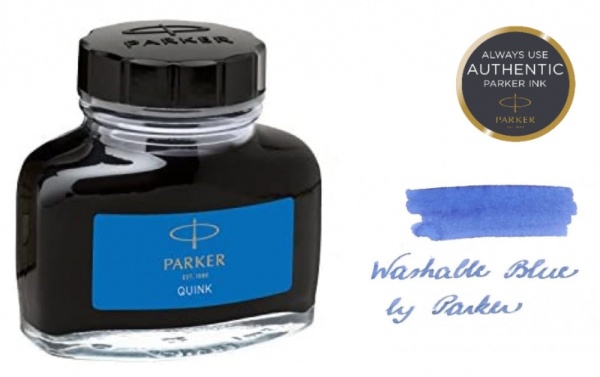 Флакон с чернилами Parker Bottle Quink синие, смываемые