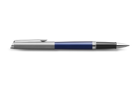 Ручка-роллер Waterman Hemisphere Entry Point Stainless Steel with Blue Lacquer в подарочной упаковке