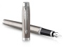 Перьевая ручка Parker IM Stainless Steel CT, перо: F, цвет чернил: blue, в подарочной упаковке.