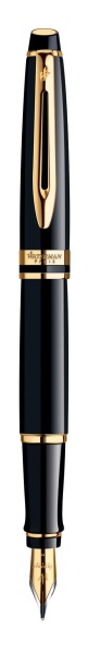 Перьевая ручка Waterman Expert 3, цвет: Black Laque GT, перо: F