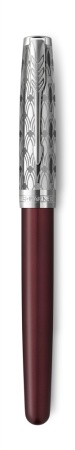 Перьевая ручка Parker Sonnet Premium Refresh RED CT, перо 18K, толщина F, цвет чернил black, в подарочной упаковке