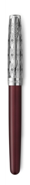Перьевая ручка Parker Sonnet Premium Refresh RED CT, перо 18K, толщина F, цвет чернил black, в подарочной упаковке
