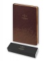 Подарочный набор: Шариковая ручка Parker Jotter Essential, St. Steel GT и Ежедневник  недатированный, коричневый