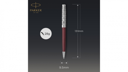 Шариковая ручка Parker Sonnet Premium Refresh RED CT, стержень: M, цвет чернил: black , в подарочной упаковке