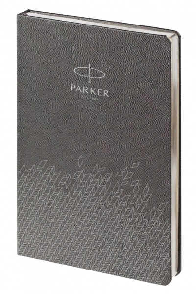 Ежедневник недатированный, серый c нанесением Logo Parker