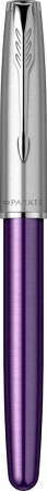 Перьевая ручка Parker Sonnet Essentials Violet SB Steel CT, перо: F, цвет чернил black, в подарочной упаковке.